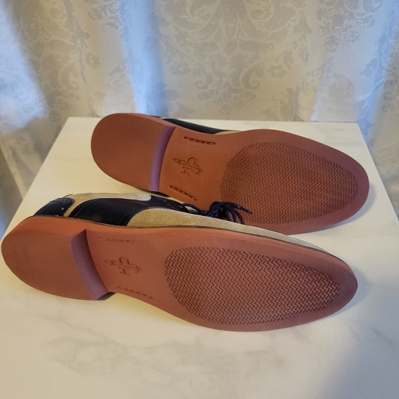 Cole Haan Men's Shoes, Suede Color Tan and Blue, Oxford Size 10.5m, Classic - Picture 7 of 13